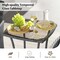 Costway 3 PCS Patio Furniture Set with Cushioned Patio Chairs & Tempered Glass Coffee Table Grey/Navy/White/Black